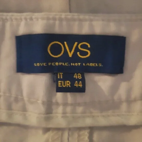OVS Classic Tailored Fit Cotton Twill Shorts - Tan - Size 12 (Euro Size 44) - Picture 9 of 10